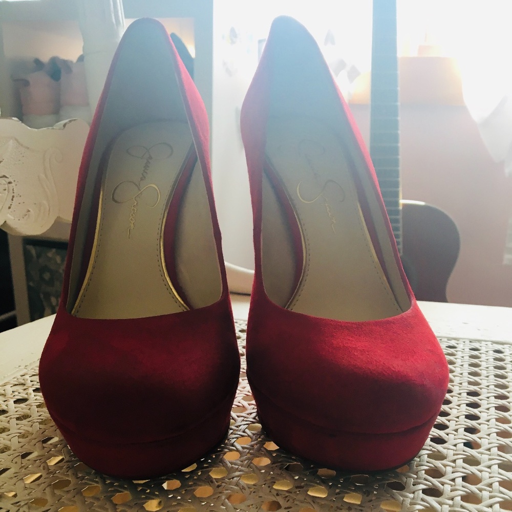 Red Jessica Simpson Pumps
